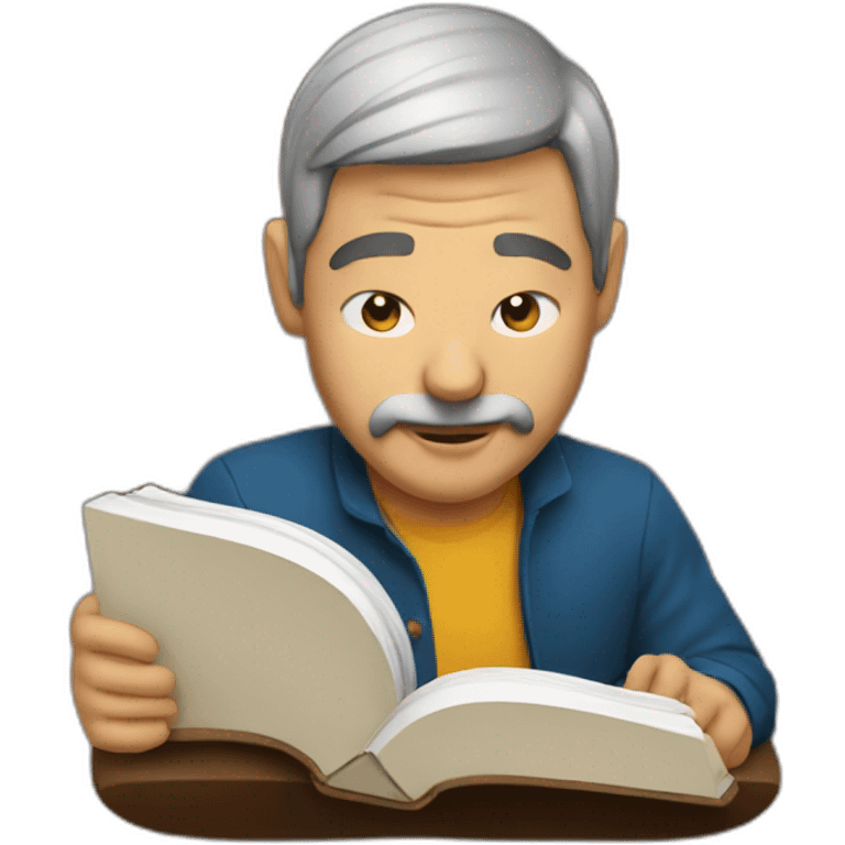 Men reading a book emoji