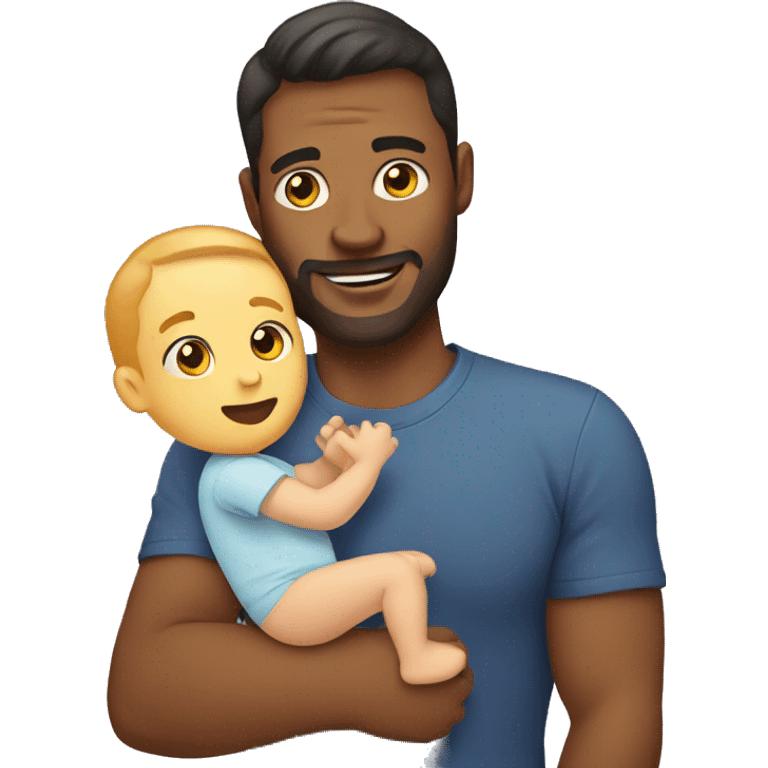 Dad hold baby  emoji