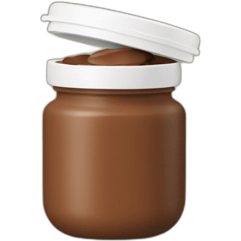 Brown vitamin pot with white lid emoji