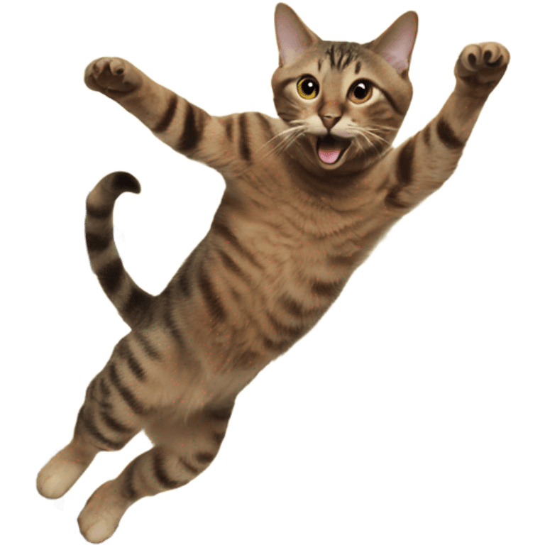 CAT JUMPING OFF A ROOF emoji