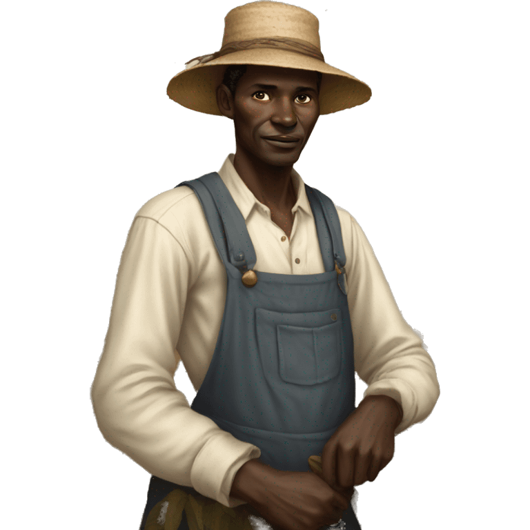 african farmer 1800s in cotton fields emoji