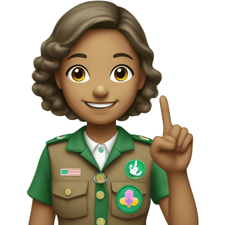 Peace out Girl Scout emoji