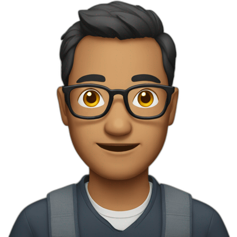 a nepali man with glasses on emoji