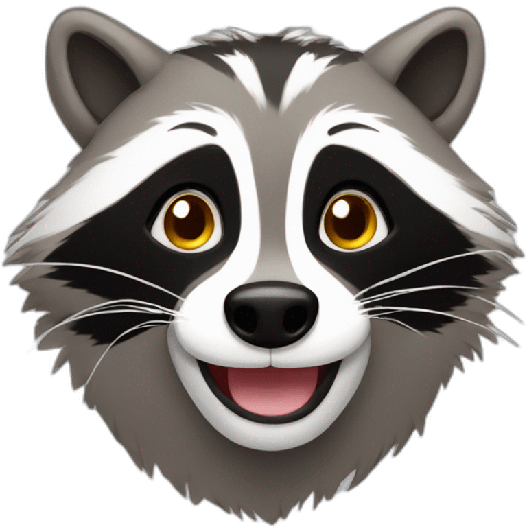 racoon happy emoji