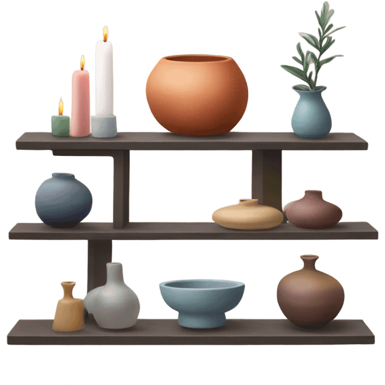 homewares on tiny shelf emoji