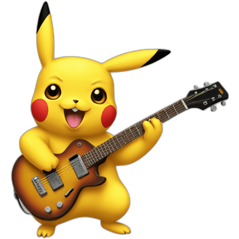 Pikachu guitar solo emoji