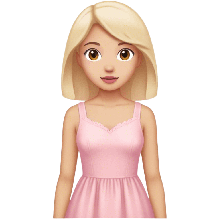 pastel pink spring dress emoji