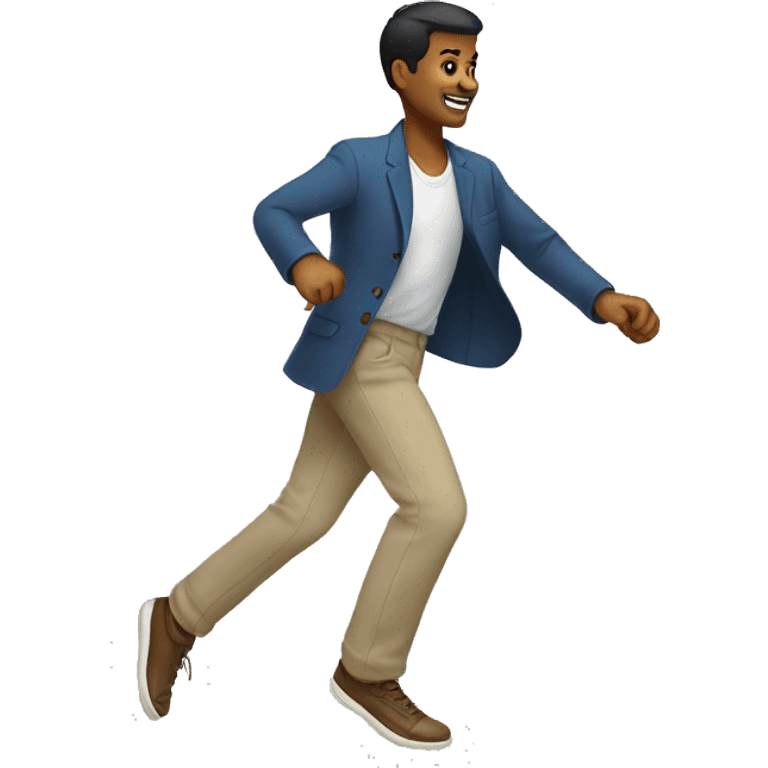 A person doing a sidestep  emoji