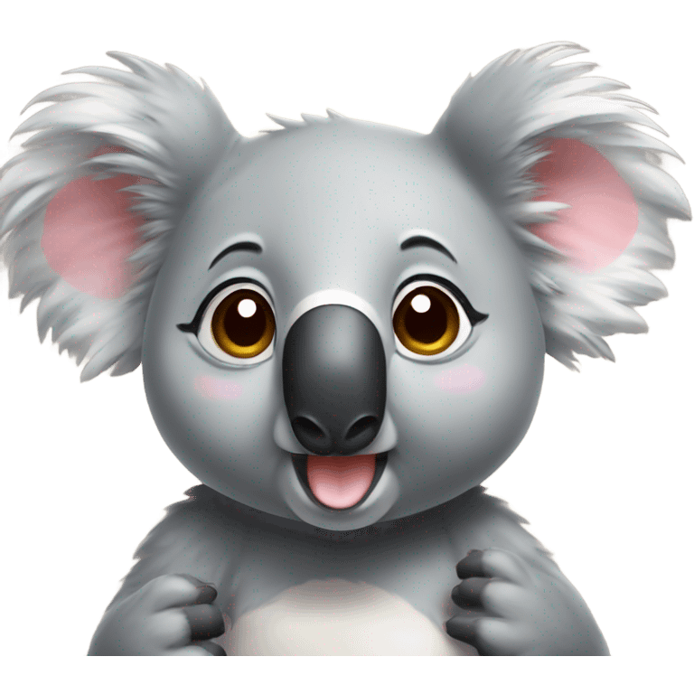 Koala blowing a kiss emoji