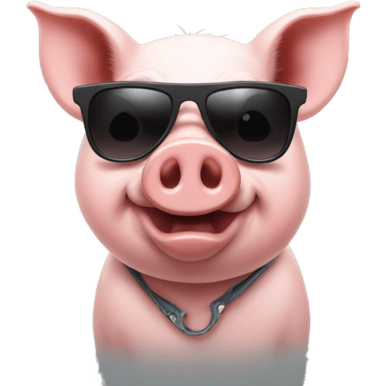 Pig wearing sunglasses emoji