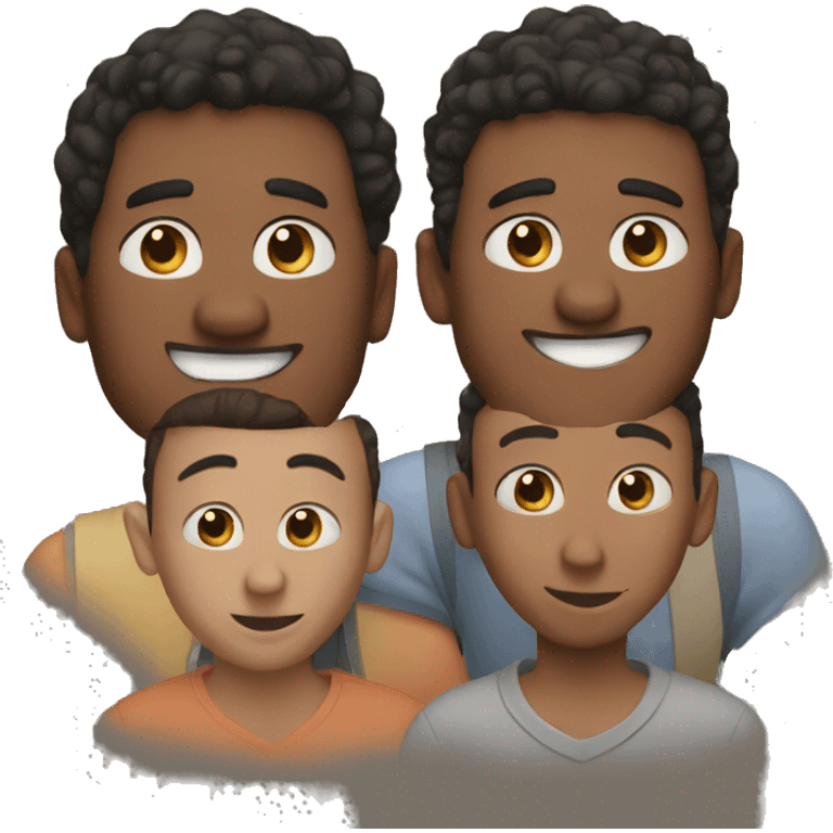 three guys friends emoji