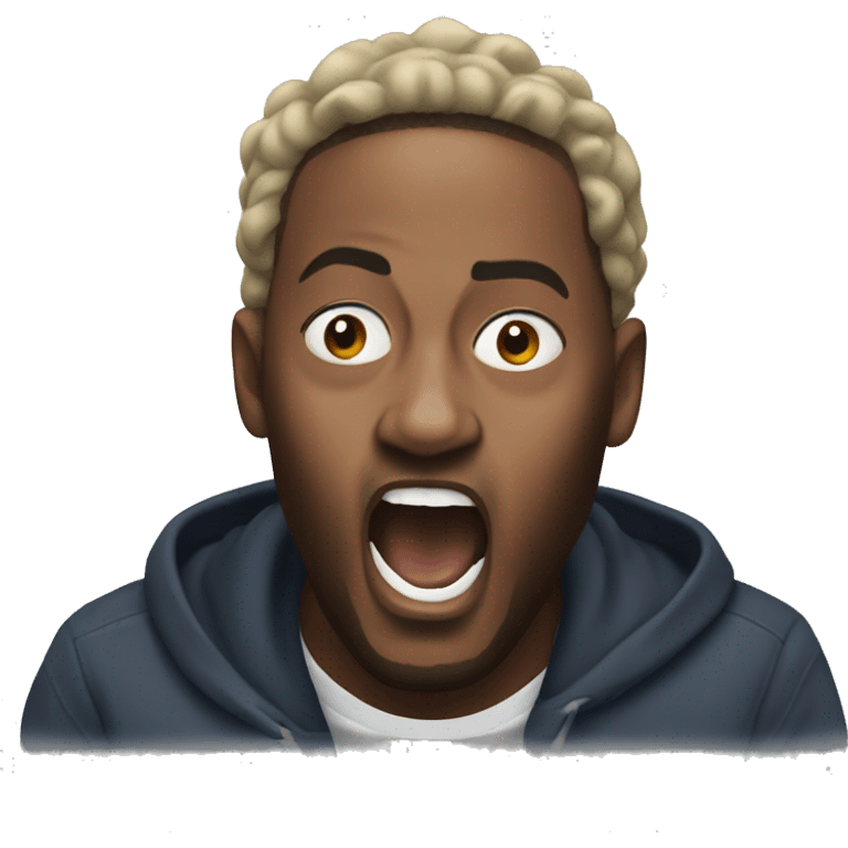 Kendrick Lamar yelling  emoji