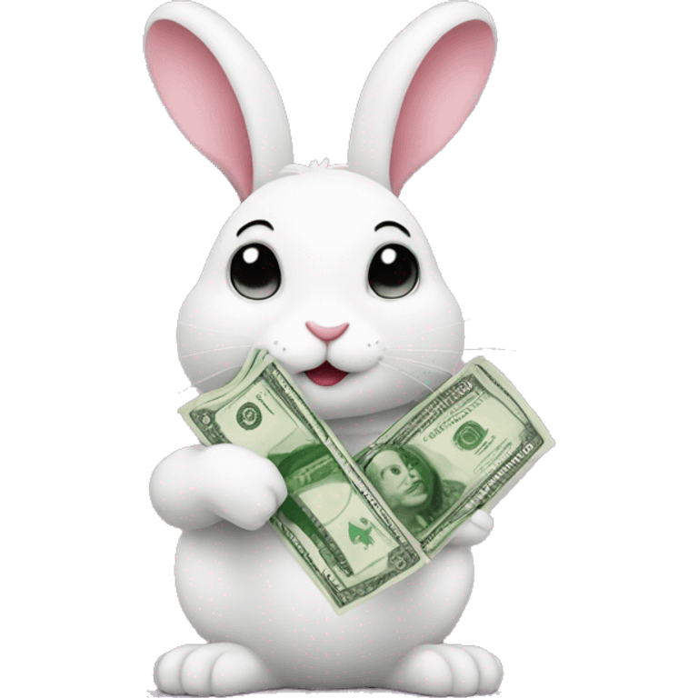 money heart rabbit emoji