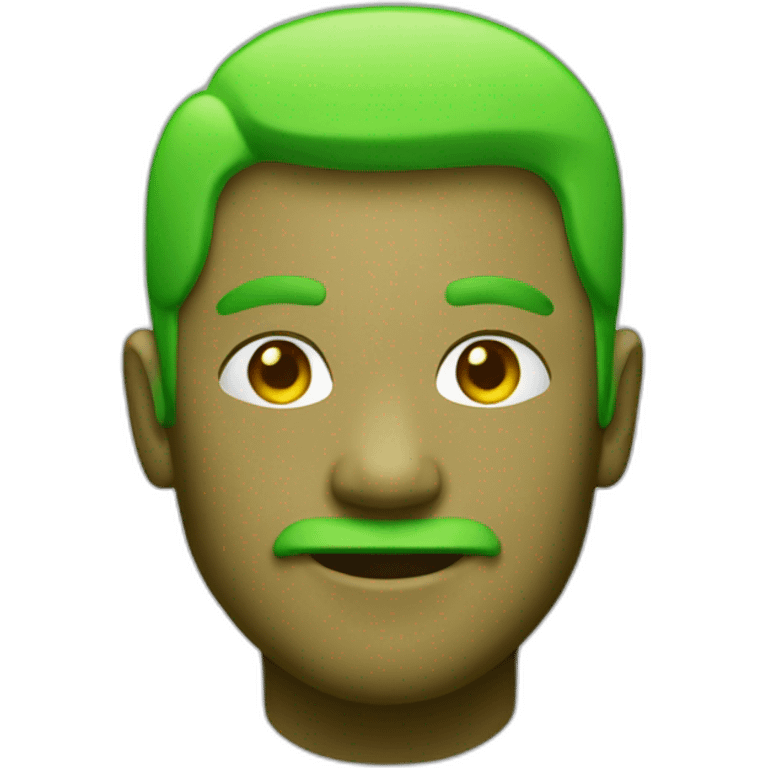 Green fluorescent yong men emoji