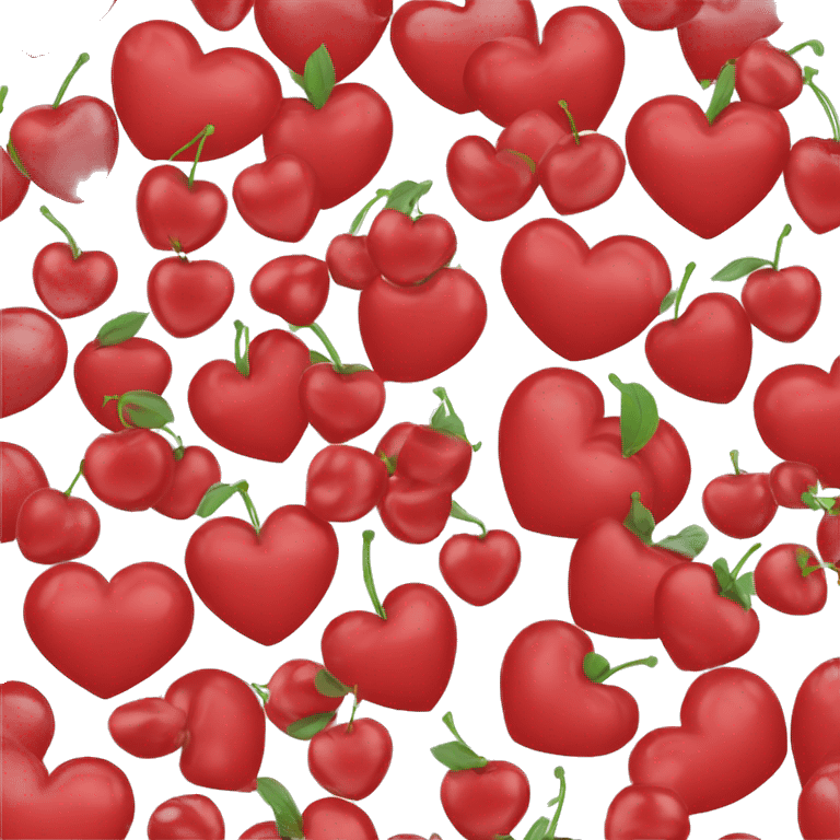 heart shaped cherrys emoji