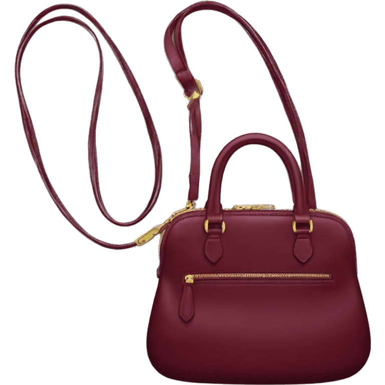 realistic burgundy prada purse   emoji