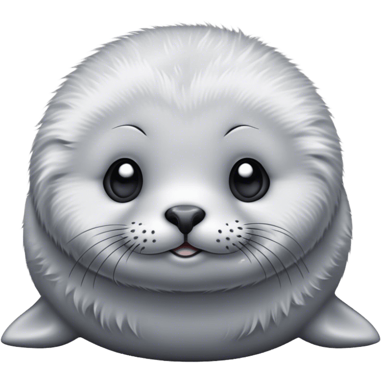 Fluffy baby seal emoji