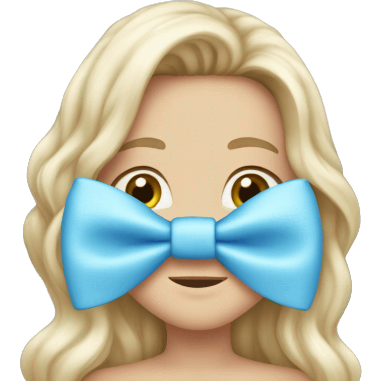 One singular super light blue bow emoji