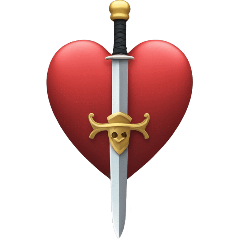 Heart with  sword emoji