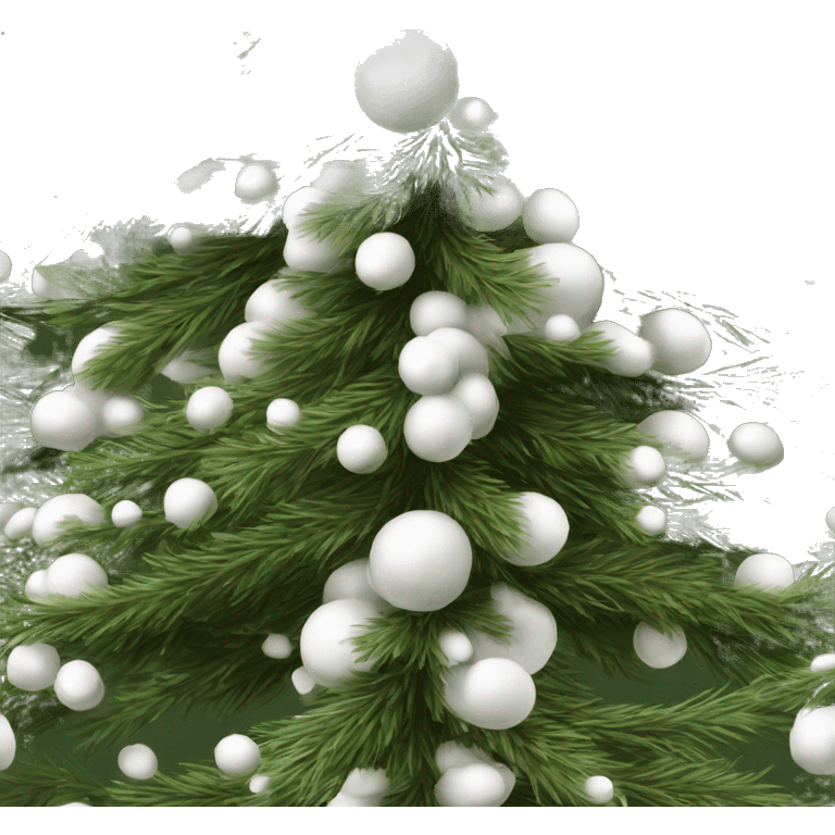 Realistic isolated off white fir christmas tree   emoji