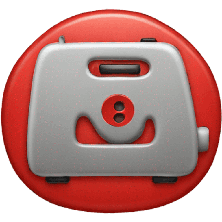 Red sewing button emoji