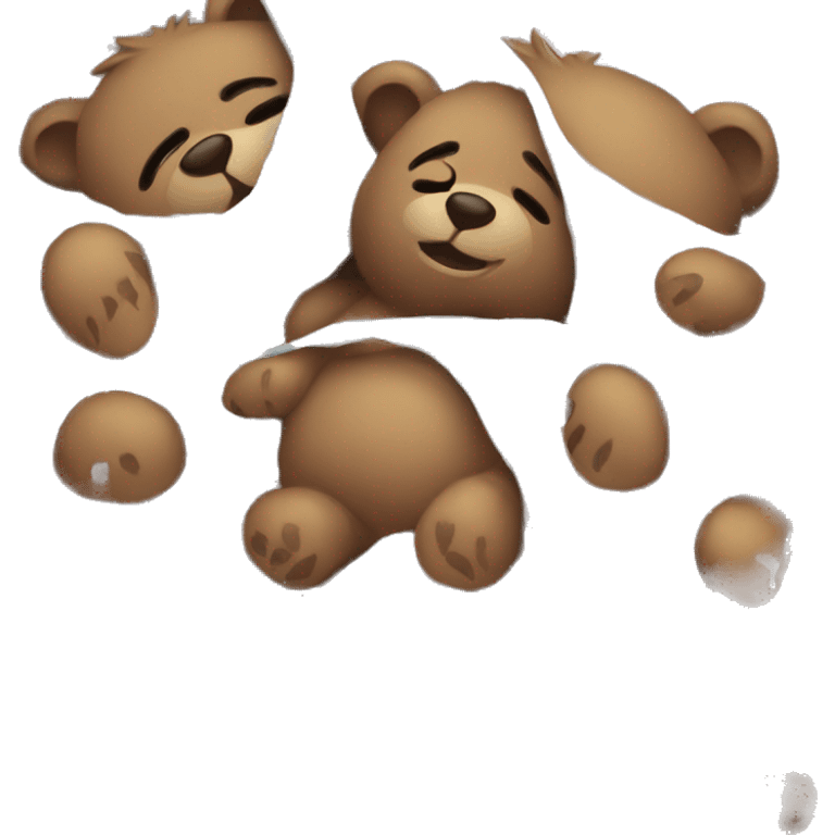 bear cozy in blanket emoji