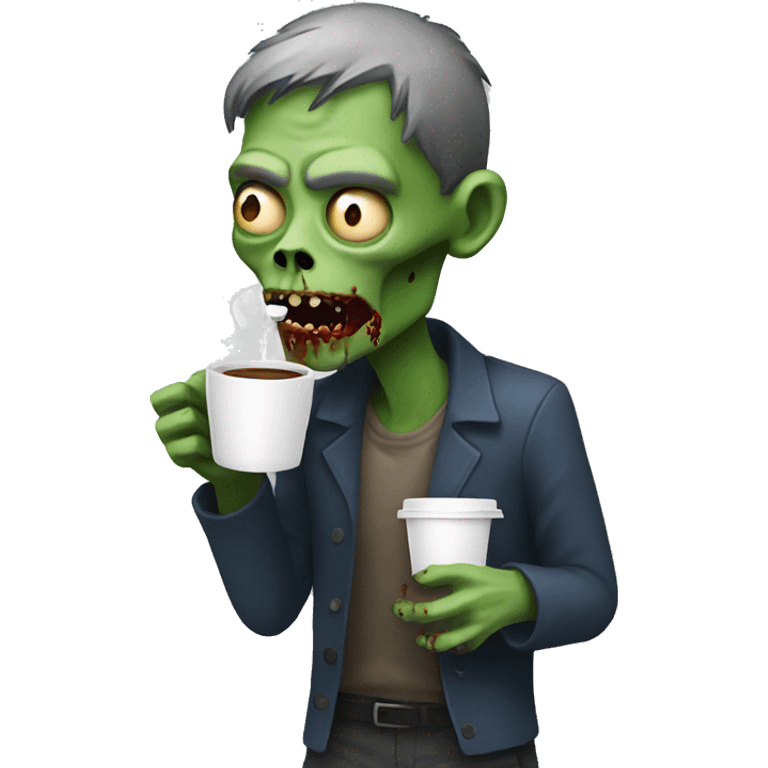 zombie drinking coffee emoji