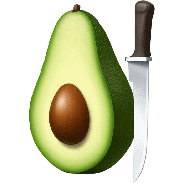 Avocado holding a knife emoji