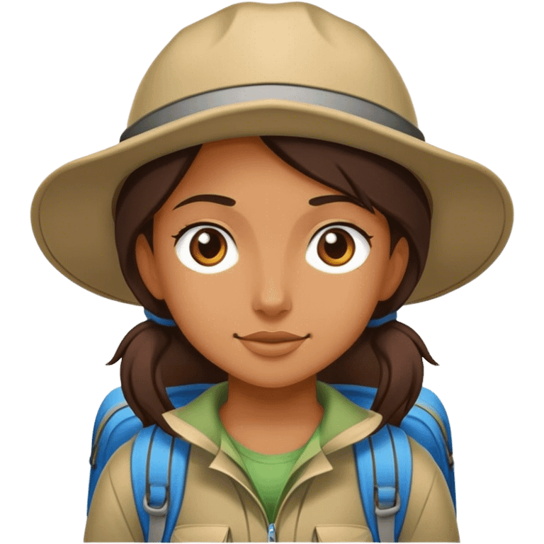 Girl hiker emoji