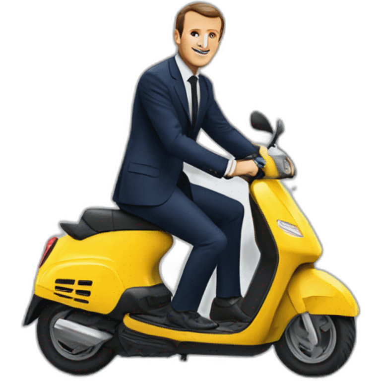 macron on electric scooter emoji