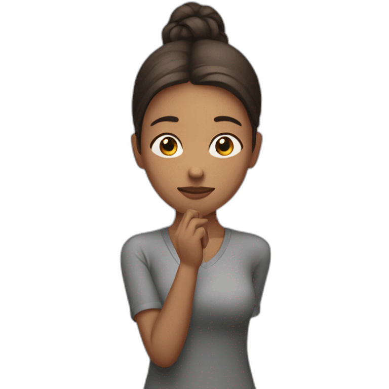 woman doing cross sign with her arms and hand's palms looking downwards emoji