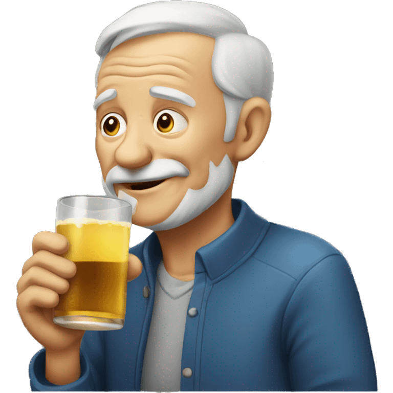 Old man drinking emoji