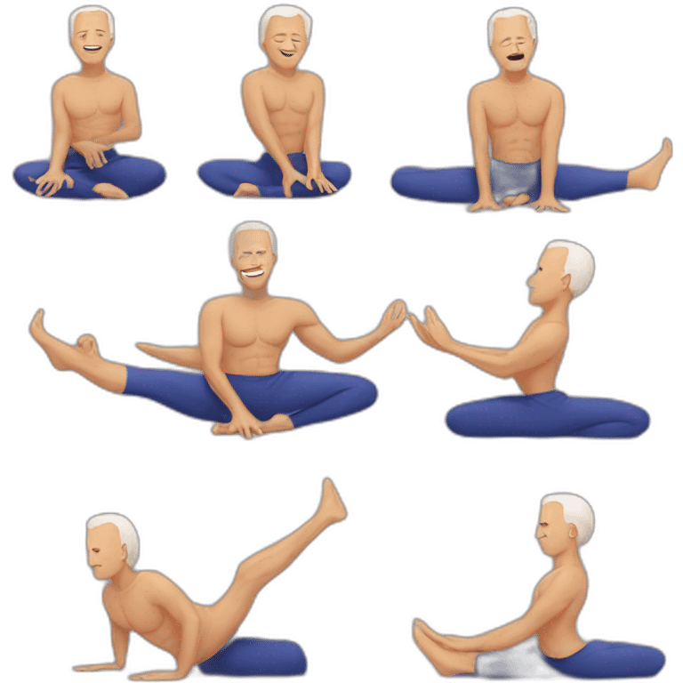 Joe biden doing yoga emoji