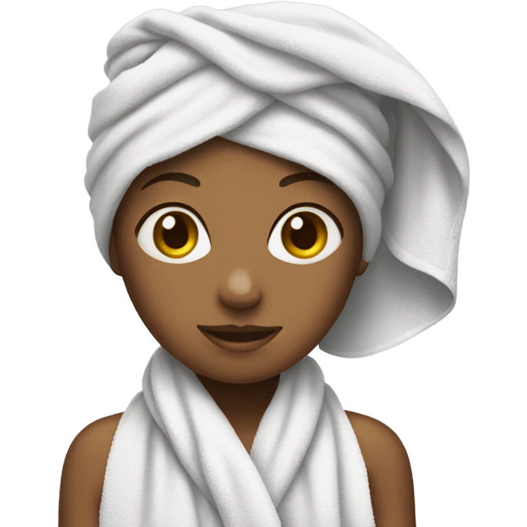 girl with towel on head emoji