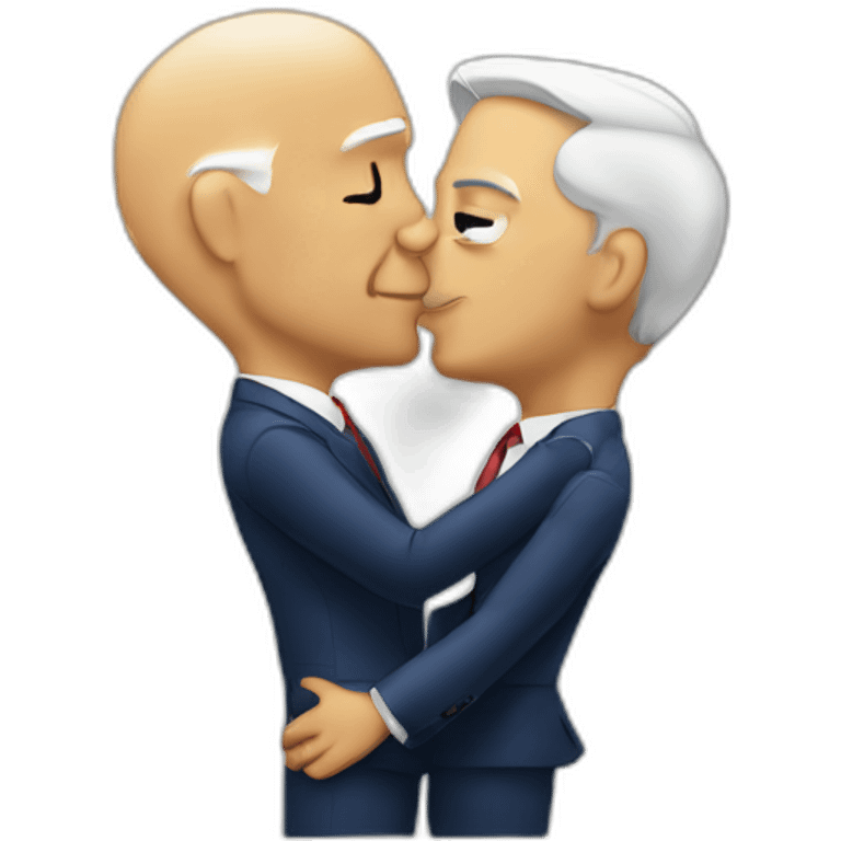 netanyaho KISS BIDEN emoji