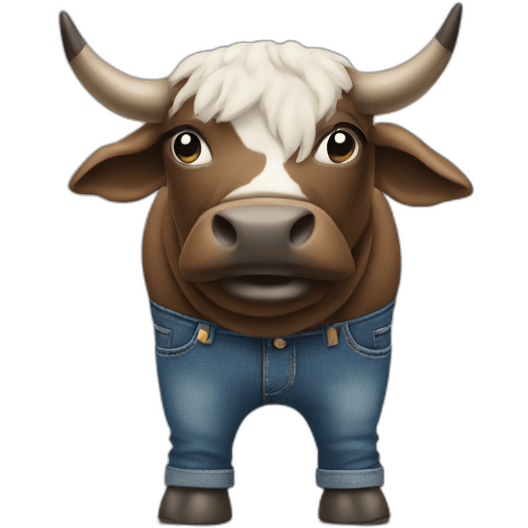 Bull in jeans emoji