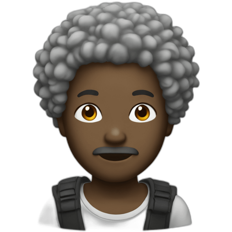 gaijin with afro hair emoji