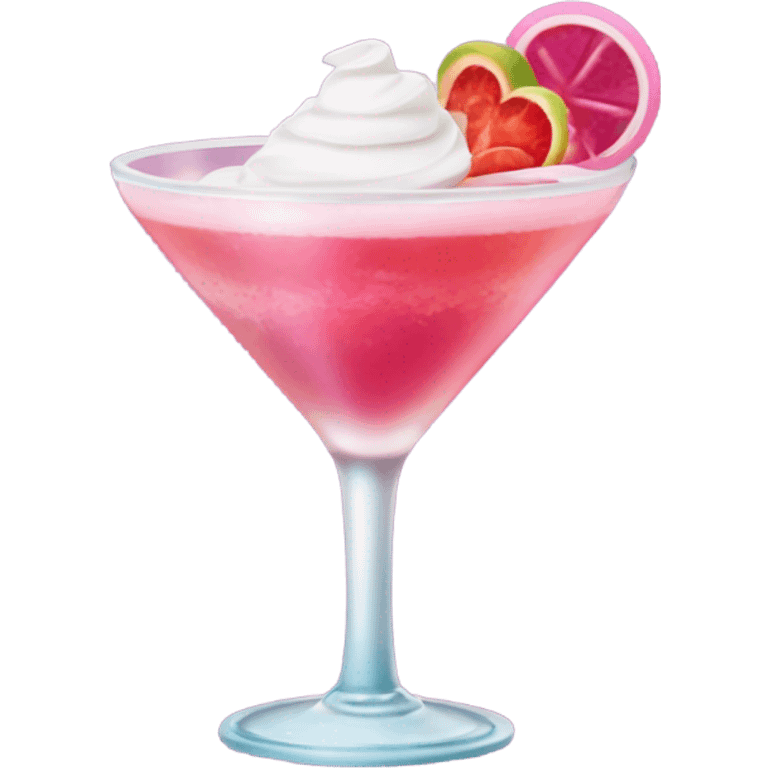 valentine's day pink and red fancy cocktail emoji