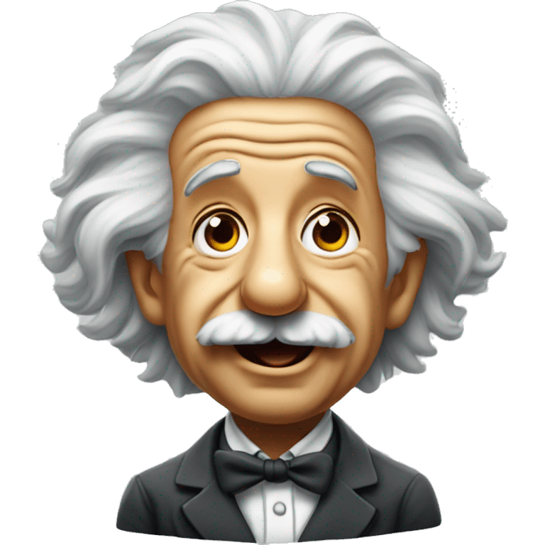 Albert Einstein sticking tongue out emoji