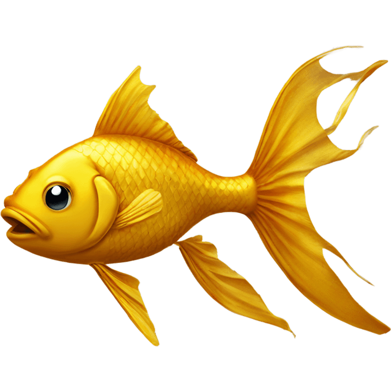 golden fish and newspaper emoji