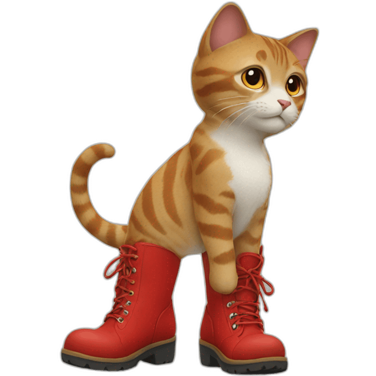 cat in a red boots emoji