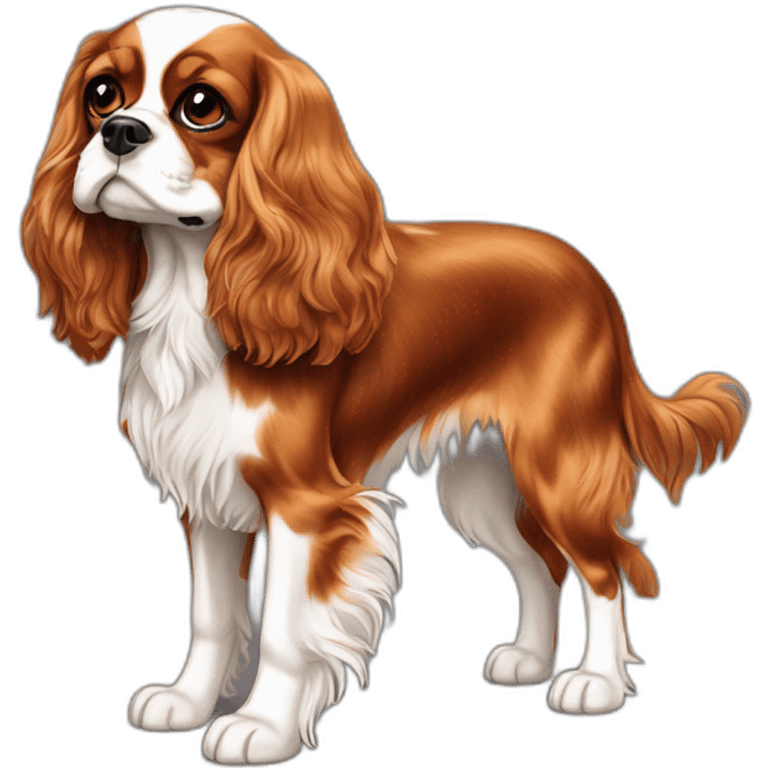 dog Cavalier King Charles Spaniel full height emoji