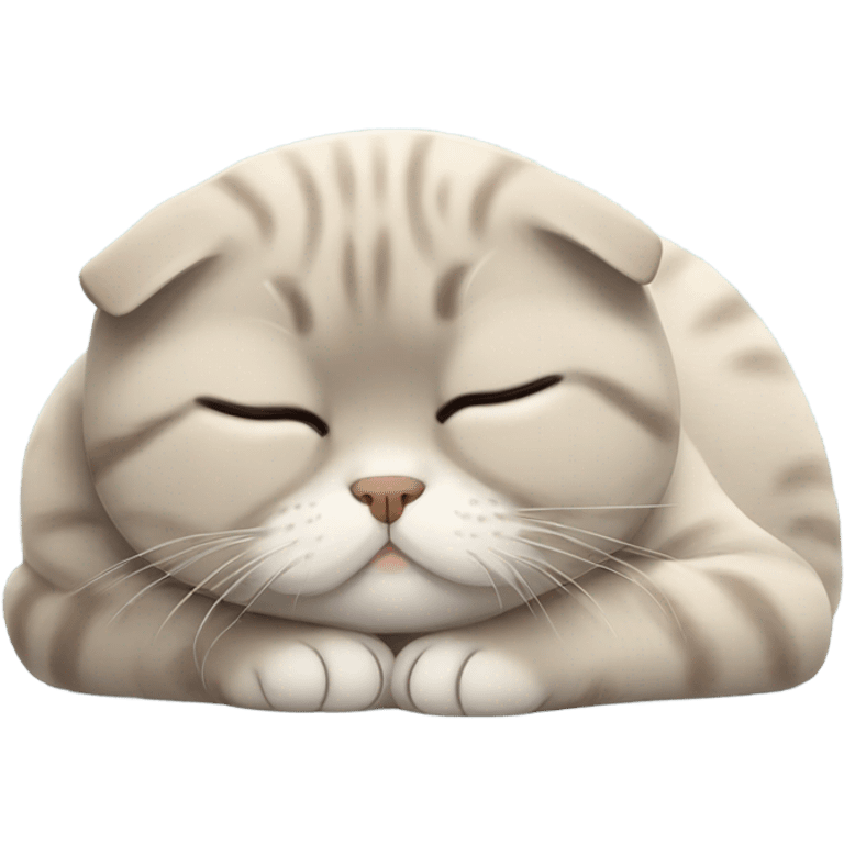 Scottish fold sleep emoji