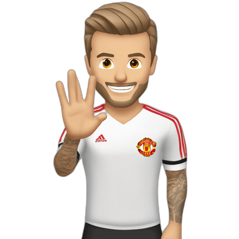 David beckham manchester united waving emoji