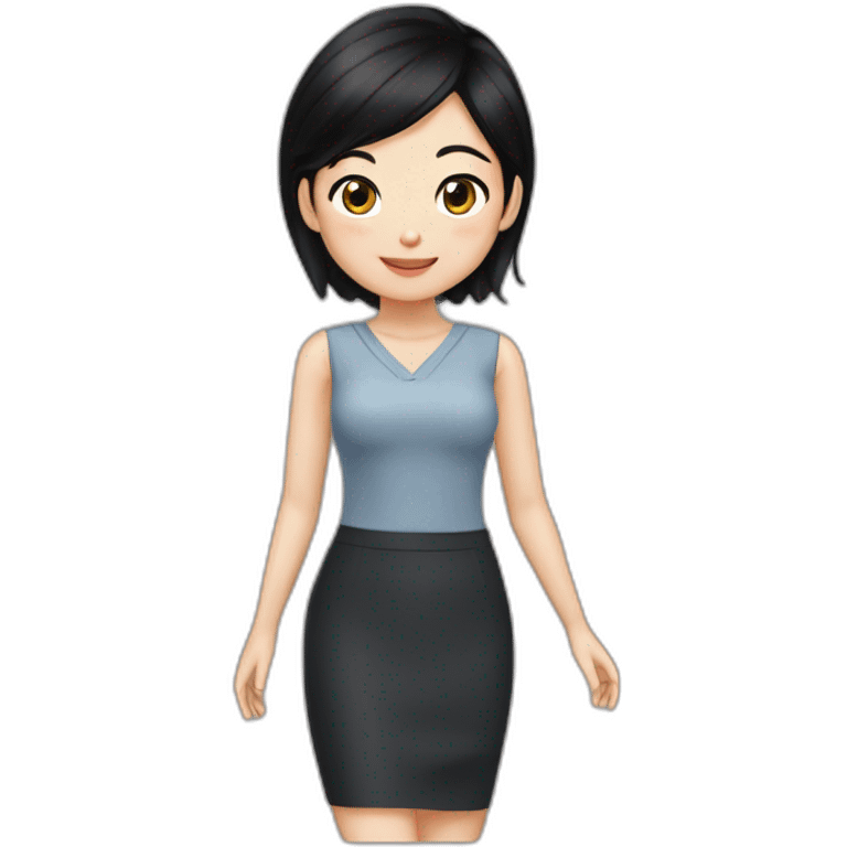 Evelyn Cathy Widjaja - asian black hair girl emoji