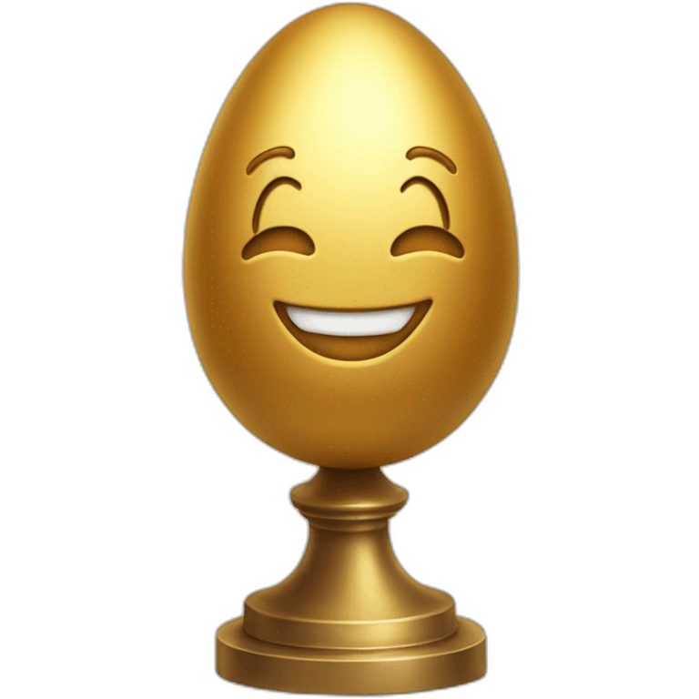 smiling golden egg on a pedestal emoji