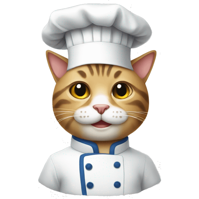 Cat chef emoji