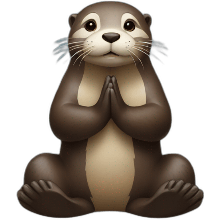 Otter pray emoji