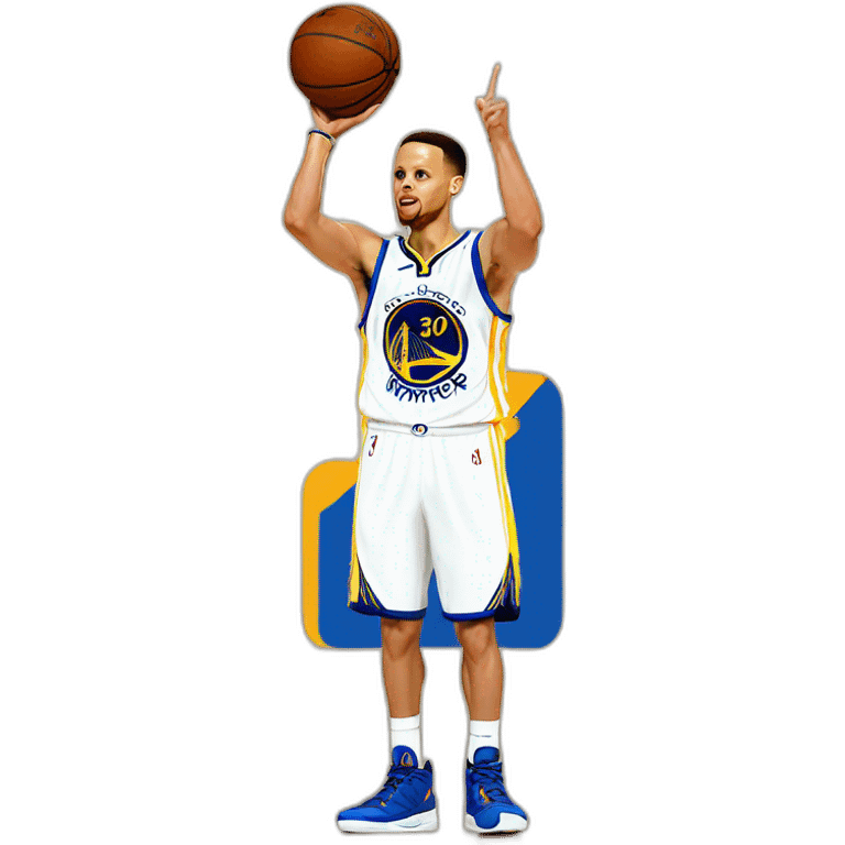 Stephen curry shooting a 3 point emoji