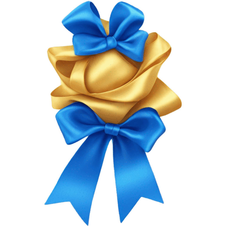 a blue ribbon emoji